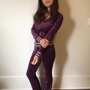 Victoria’s Secret Velour Tracksuit in Purple